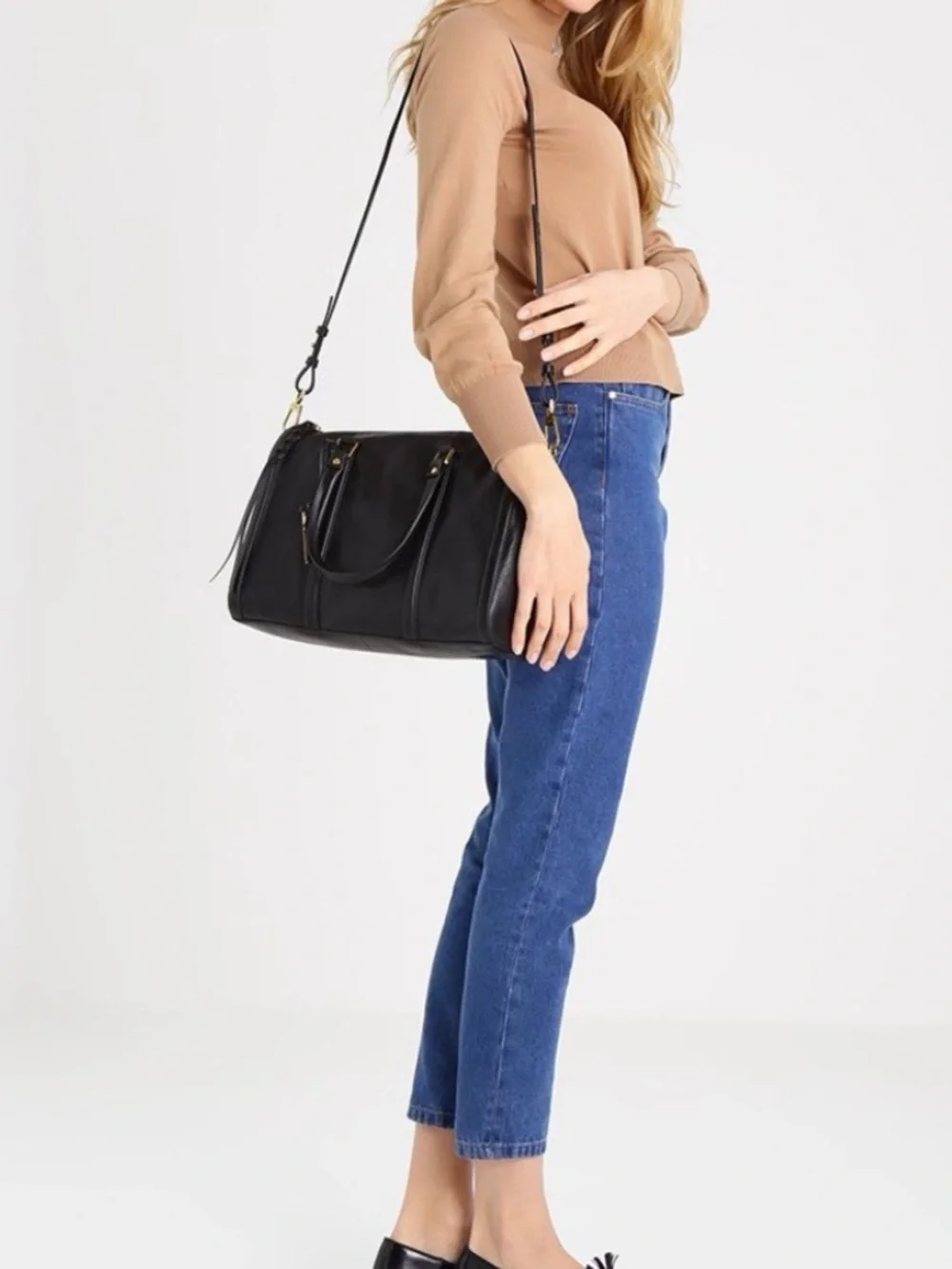 RARE Fossil Kendall Satchel Large Leather Purse Speedy Bag